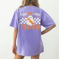 Fab Boo Lous Teacher Retro Ghost Spooky Halloween Costume Women's Comfort Colors T-Shirt Back Print Violet Fab Boo Lous Teacher Retro Ghost Spooky Halloween Costume Women's Comfort Colors T-Shirt Back Print Violet