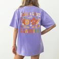 Fall In Love With Learning Retro Autumn Thanksgiving Teacher Women's Comfort Colors T-Shirt Back Print Violet Fall In Love With Learning Retro Autumn Thanksgiving Teacher Women's Comfort Colors T-Shirt Back Print Violet