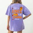 Fall In Love With Teaching 1st Grade Teacher Thanksgiving For Men Women Girls Kids Women's Comfort Colors T-Shirt Back Print Violet