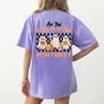 Are You Fall-O-Ween Directions Halloween Ghost Fall Teacher Women's Comfort Colors T-Shirt Back Print Violet