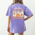 Are You Fall O Ween Directions Halloween Teacher Women's Comfort Colors T-Shirt Back Print Violet