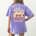 Are You Fall O Ween Directions Teacher Halloween Boo Ghost Women's Comfort Colors T-Shirt Back Print Violet Are You Fall O Ween Directions Teacher Halloween Boo Ghost Women's Comfort Colors T-Shirt Back Print Violet