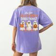 Are You Fall O Ween DirectionsRetro Teacher Halloween Ghost Women's Comfort Colors T-Shirt Back Print Violet Are You Fall O Ween DirectionsRetro Teacher Halloween Ghost Women's Comfort Colors T-Shirt Back Print Violet