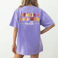 Fall Teacher Fall In Love With Math Math Thanksgiving Women's Comfort Colors T-Shirt Back Print Violet Fall Teacher Fall In Love With Math Math Thanksgiving Women's Comfort Colors T-Shirt Back Print Violet
