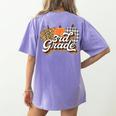 Fall Teacher Shirt 3rd Grade Teacher Retro Halloween Pumpkin Women's Comfort Colors T-Shirt Back Print Violet Fall Teacher Shirt 3rd Grade Teacher Retro Halloween Pumpkin Women's Comfort Colors T-Shirt Back Print Violet