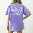 Field Day 2025 Fourth Grade School Teacher Kids Red Women's Comfort Colors T-Shirt Back Print Violet