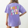 Field Day Fun Day Last Day Of School Teacher Student Women's Comfort Colors T-Shirt Back Print Violet