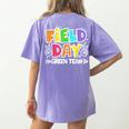 Field Day Green Team For Teacher Kids Field Day Games Women's Comfort Colors T-Shirt Back Print Violet