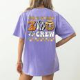 Field Zoo Trip Teacher First Grade Crew Back To School Women's Comfort Colors T-Shirt Back Print Violet