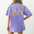 Fifth Grade Dream Team First Day Of 5th Grade Teachers Women's Comfort Colors T-Shirt Back Print Violet