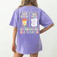 First Coffee Then Data SPED Teacher Taking a Break Women's Comfort Colors T-Shirt Back Print Violet