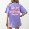 First Day Of School Teacher Girl Coquette Hello Kindergarten Women's Comfort Colors T-Shirt Back Print Violet First Day Of School Teacher Girl Coquette Hello Kindergarten Women's Comfort Colors T-Shirt Back Print Violet