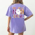First Grade Boo Crew Teacher Student Halloween Costume Women's Comfort Colors T-Shirt Back Print Violet