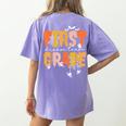 First Grade Dream Retro Team Fall Halloween Spooky Teachers Women's Comfort Colors T-Shirt Back Print Violet First Grade Dream Retro Team Fall Halloween Spooky Teachers Women's Comfort Colors T-Shirt Back Print Violet