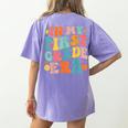 In My First Grade Era 1st Grade Teacher Back To School Women's Comfort Colors T-Shirt Back Print Violet