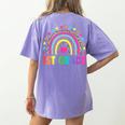 First Grade Rainbow Girls Boys Teacher Team 1st Grade Squad Women's Comfort Colors T-Shirt Back Print Violet First Grade Rainbow Girls Boys Teacher Team 1st Grade Squad Women's Comfort Colors T-Shirt Back Print Violet