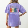Floral Books Never Underestimate A Public School Teacher Women's Comfort Colors T-Shirt Back Print Violet Floral Books Never Underestimate A Public School Teacher Women's Comfort Colors T-Shirt Back Print Violet