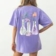 Flowers Test Tube Chemistry Student Science Teacher Women Women's Comfort Colors T-Shirt Back Print Violet