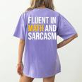 Fluent In Math And Sarcasm Teacher Appreciation Day Gift Women's Comfort Colors T-Shirt Back Print Violet Fluent In Math And Sarcasm Teacher Appreciation Day Gift Women's Comfort Colors T-Shirt Back Print Violet