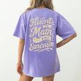 Fluent In Math And Sarcasm Teacher Women's Comfort Colors T-Shirt Back Print Violet Fluent In Math And Sarcasm Teacher Women's Comfort Colors T-Shirt Back Print Violet