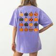 Folk Art Pumpkins Teacher Nurses Admin Witch Halloween Cute Women's Comfort Colors T-Shirt Back Print Violet Folk Art Pumpkins Teacher Nurses Admin Witch Halloween Cute Women's Comfort Colors T-Shirt Back Print Violet