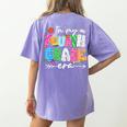 In My Fourth Grade Era 4th Grade Girl Teacher Back To School Women's Comfort Colors T-Shirt Back Print Violet