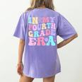 In My Fourth Grade Era Girl Back To School 4th Grade Teacher Women's Comfort Colors T-Shirt Back Print Violet
