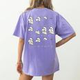 Fractions Math Teacher Ghost Math Halloween Humorous Women's Comfort Colors T-Shirt Back Print Violet Fractions Math Teacher Ghost Math Halloween Humorous Women's Comfort Colors T-Shirt Back Print Violet