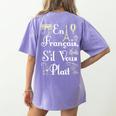 French Teacher En Francais S'Il Vous Plait End Of Year Women's Comfort Colors T-Shirt Back Print Violet French Teacher En Francais S'Il Vous Plait End Of Year Women's Comfort Colors T-Shirt Back Print Violet