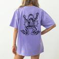 Frog Dissection Biology Anatomy Lab Science Teacher Women's Comfort Colors T-Shirt Back Print Violet