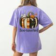 Fun Fall Book Lover Cute Teacher Student Halloween Women's Comfort Colors T-Shirt Back Print Violet Fun Fall Book Lover Cute Teacher Student Halloween Women's Comfort Colors T-Shirt Back Print Violet