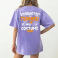 Fun Halloween Sayings Quotes Exhausted Teacher Is My Costume -Adults Short Sleeve Halloween Teacher T-Shirt Small Women's Comfort Colors T-Shirt Back Print Violet Fun Halloween Sayings Quotes Exhausted Teacher Is My Costume -Adults Short Sleeve Halloween Teacher T-Shirt Small Women's Comfort Colors T-Shirt Back Print Violet