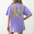 Fun Zoo Animal Print Teacher Shirts Wild About My Students Women's Comfort Colors T-Shirt Back Print Violet Fun Zoo Animal Print Teacher Shirts Wild About My Students Women's Comfort Colors T-Shirt Back Print Violet