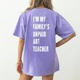 Funny Art Teacher Women's Comfort Colors T-Shirt Back Print Violet Funny Art Teacher Women's Comfort Colors T-Shirt Back Print Violet