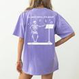 Funny Skeleton Music Teacher I'Ll Wait Until It's Quiet Women's Comfort Colors T-Shirt Back Print Violet