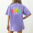 Your Future Is Bright Educator Teacher Student Women's Comfort Colors T-Shirt Back Print Violet Your Future Is Bright Educator Teacher Student Women's Comfort Colors T-Shirt Back Print Violet
