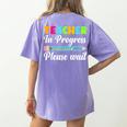 Future Teacher Cool Teacher In Progress Please Wait Women's Comfort Colors T-Shirt Back Print Violet Future Teacher Cool Teacher In Progress Please Wait Women's Comfort Colors T-Shirt Back Print Violet
