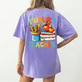 Future Teacher Costume For Kids Back To School Boy Girl Women's Comfort Colors T-Shirt Back Print Violet Future Teacher Costume For Kids Back To School Boy Girl Women's Comfort Colors T-Shirt Back Print Violet