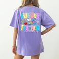 Future Teacher Kid's Career Women's Comfort Colors T-Shirt Back Print Violet Future Teacher Kid's Career Women's Comfort Colors T-Shirt Back Print Violet