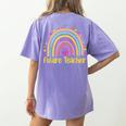 Future Teacher Rainbow Women's Comfort Colors T-Shirt Back Print Violet