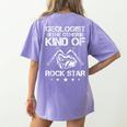 Geology Outfit Geology Teacher Geology Department Geologist Women's Comfort Colors T-Shirt Back Print Violet