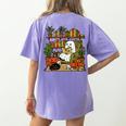 Ghost Library Reading Books Halloween Librarian Teacher Women's Comfort Colors T-Shirt Back Print Violet Ghost Library Reading Books Halloween Librarian Teacher Women's Comfort Colors T-Shirt Back Print Violet
