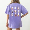 Ghost Music Teacher Halloween Musician Costume Women's Comfort Colors T-Shirt Back Print Violet