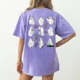 Ghost Science Teacher Chemistry Laboratory Halloween Costume Women's Comfort Colors T-Shirt Back Print Violet
