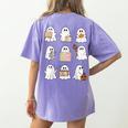 Ghost Speech Therapy Teacher Spooky Season Halloween Women's Comfort Colors T-Shirt Back Print Violet Ghost Speech Therapy Teacher Spooky Season Halloween Women's Comfort Colors T-Shirt Back Print Violet