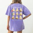 Ghosts Halloween Montessori Teacher Educator Costume Women's Comfort Colors T-Shirt Back Print Violet Ghosts Halloween Montessori Teacher Educator Costume Women's Comfort Colors T-Shirt Back Print Violet