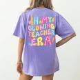 In My Glowing Teacher Era Teaching Back To School Women's Comfort Colors T-Shirt Back Print Violet In My Glowing Teacher Era Teaching Back To School Women's Comfort Colors T-Shirt Back Print Violet
