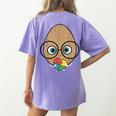 The Good Egg Teacher Halloween Costume Food Group Cute Women's Comfort Colors T-Shirt Back Print Violet The Good Egg Teacher Halloween Costume Food Group Cute Women's Comfort Colors T-Shirt Back Print Violet