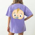 Good Egg Teacher Halloween Costume Group The Cool Bean Women's Comfort Colors T-Shirt Back Print Violet