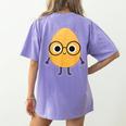 Good Egg Teacher Halloween Costume The Smart Cookie Women's Comfort Colors T-Shirt Back Print Violet